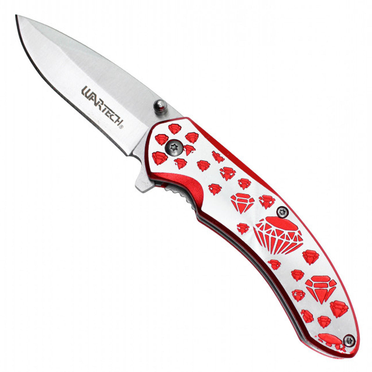 7" Red Diamond Pocket Knife | Sleek & Stylish EDC