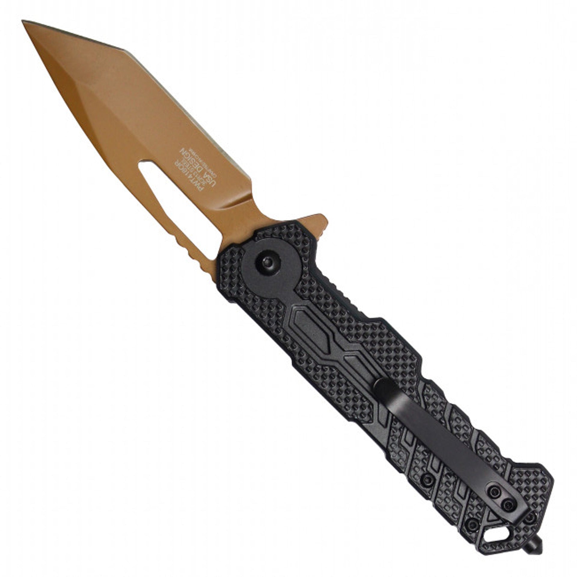 8" Orange Assisted Opening Pocket Knife