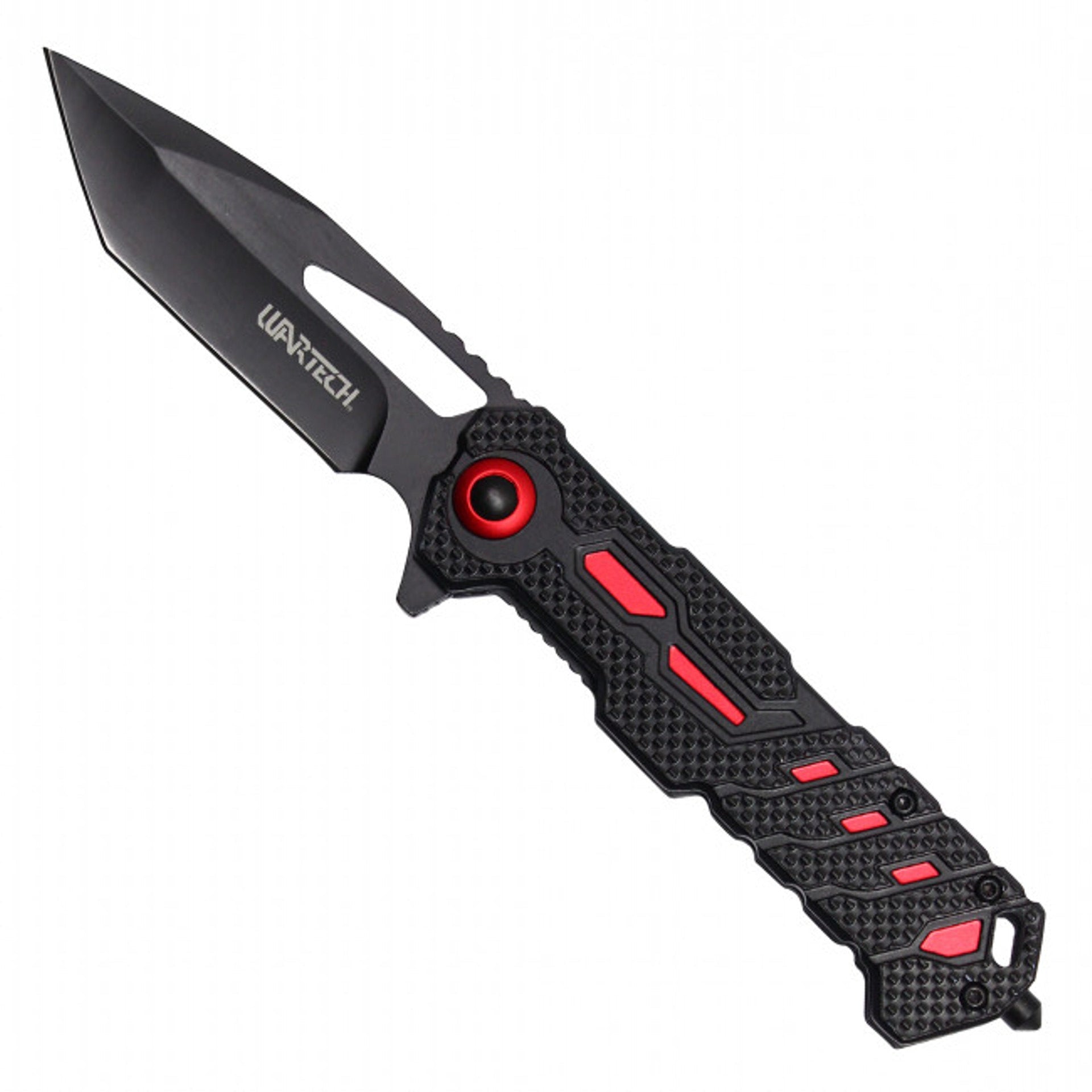 8" Red Handle Tactical Folding Knife