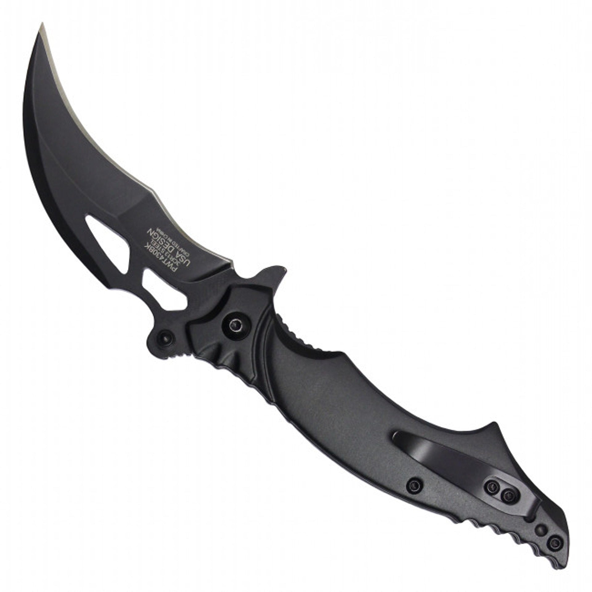 7.5" Dragon Pocket Knife - Black