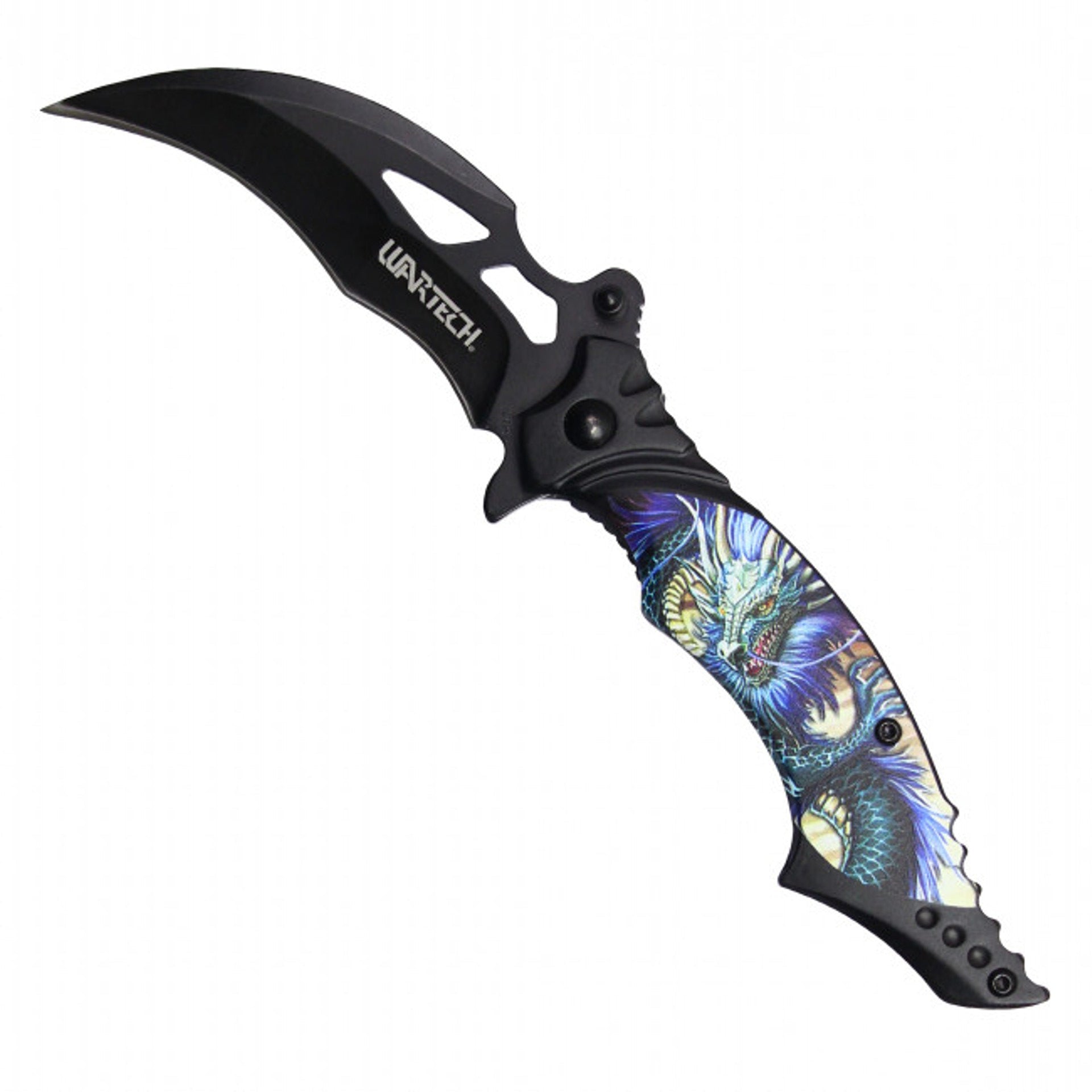 7.5" Dragon Pocket Knife - Black