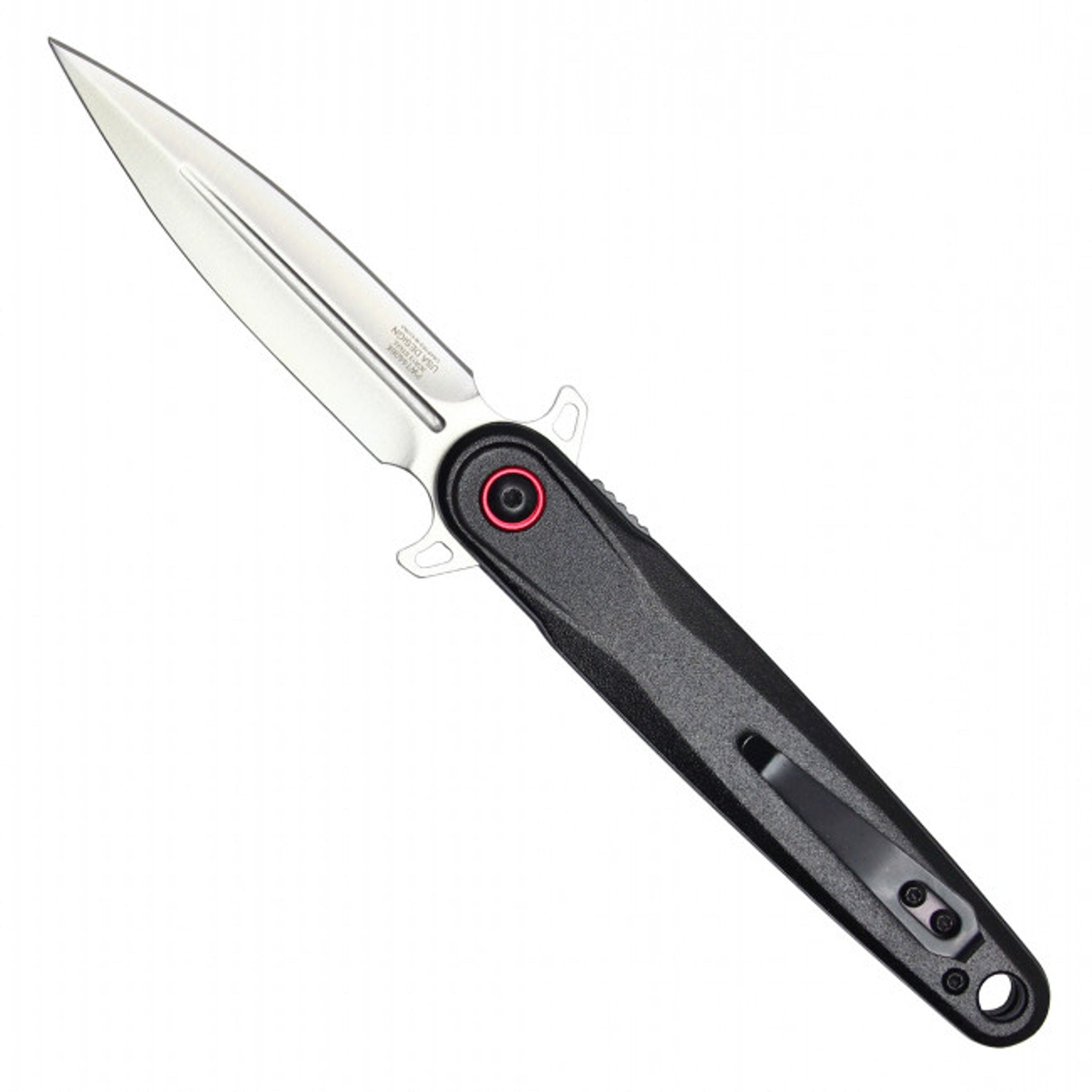 8.5" Black Pocket Dagger with USA Flag Handle