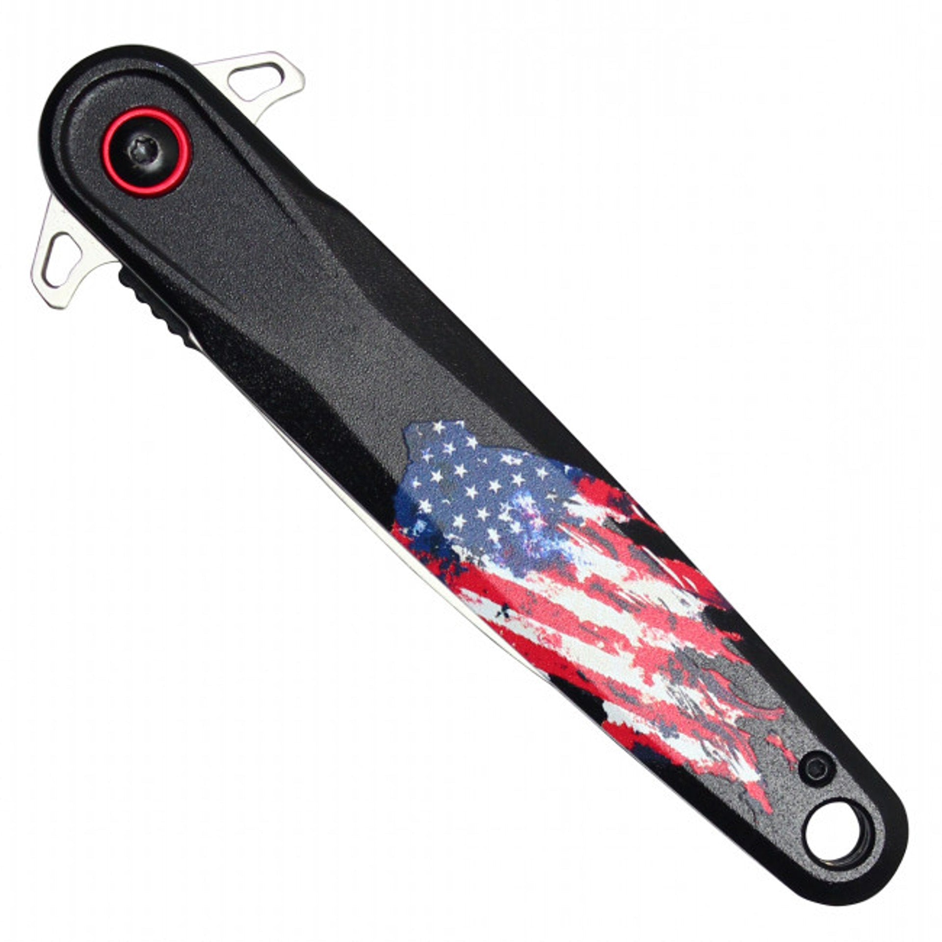 8.5" Black Pocket Dagger with USA Flag Handle