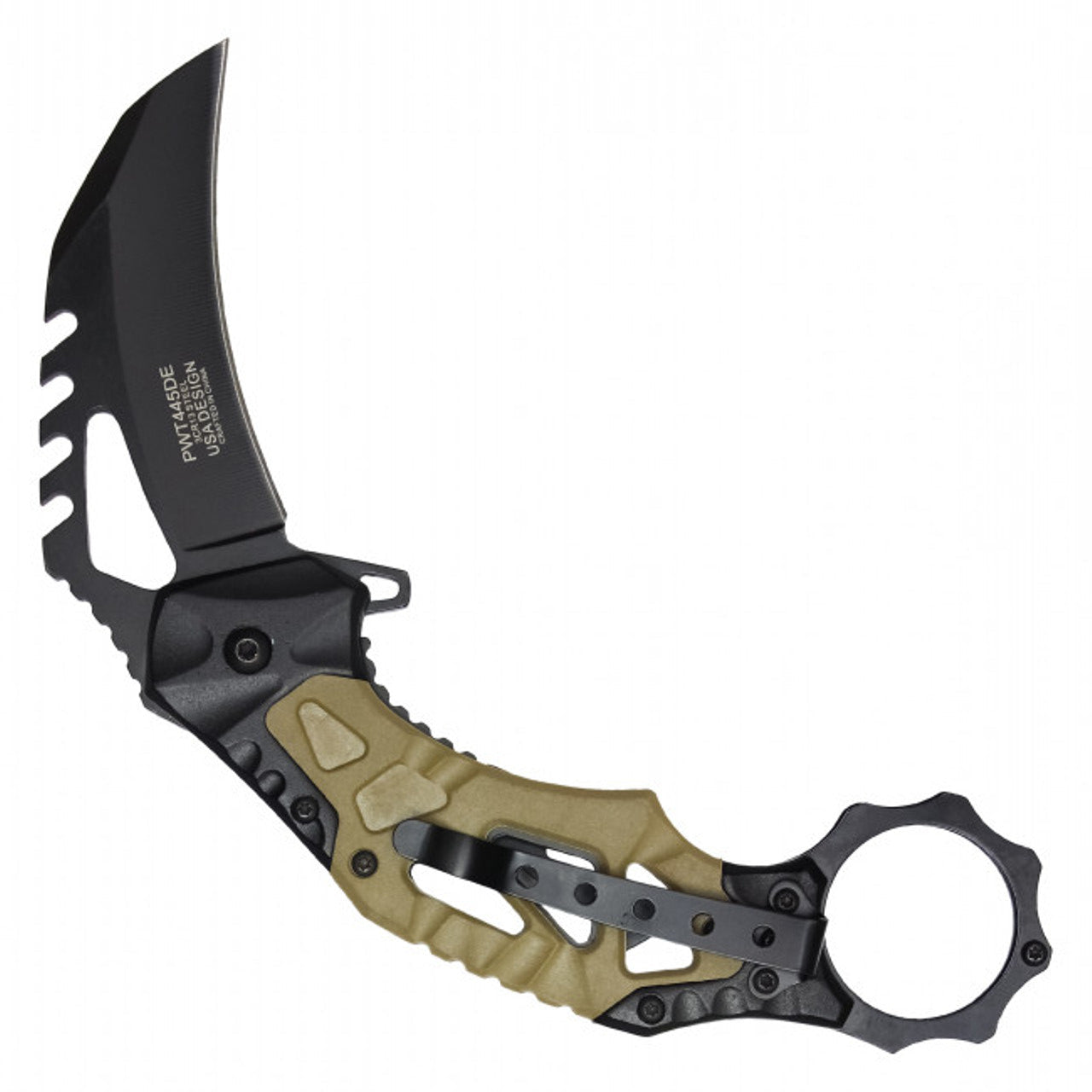 7.25" Pocket Karambit - Dirt Folding Tactical knife
