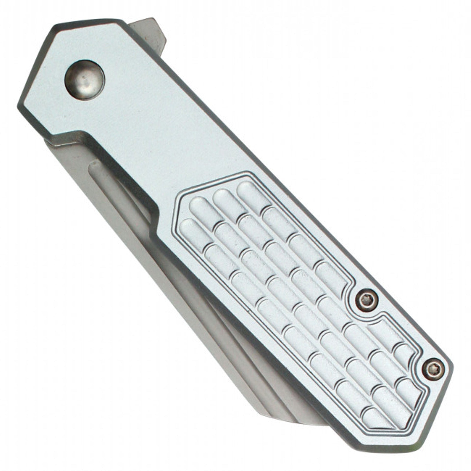 7" Silver Cleaver Pocket Knife