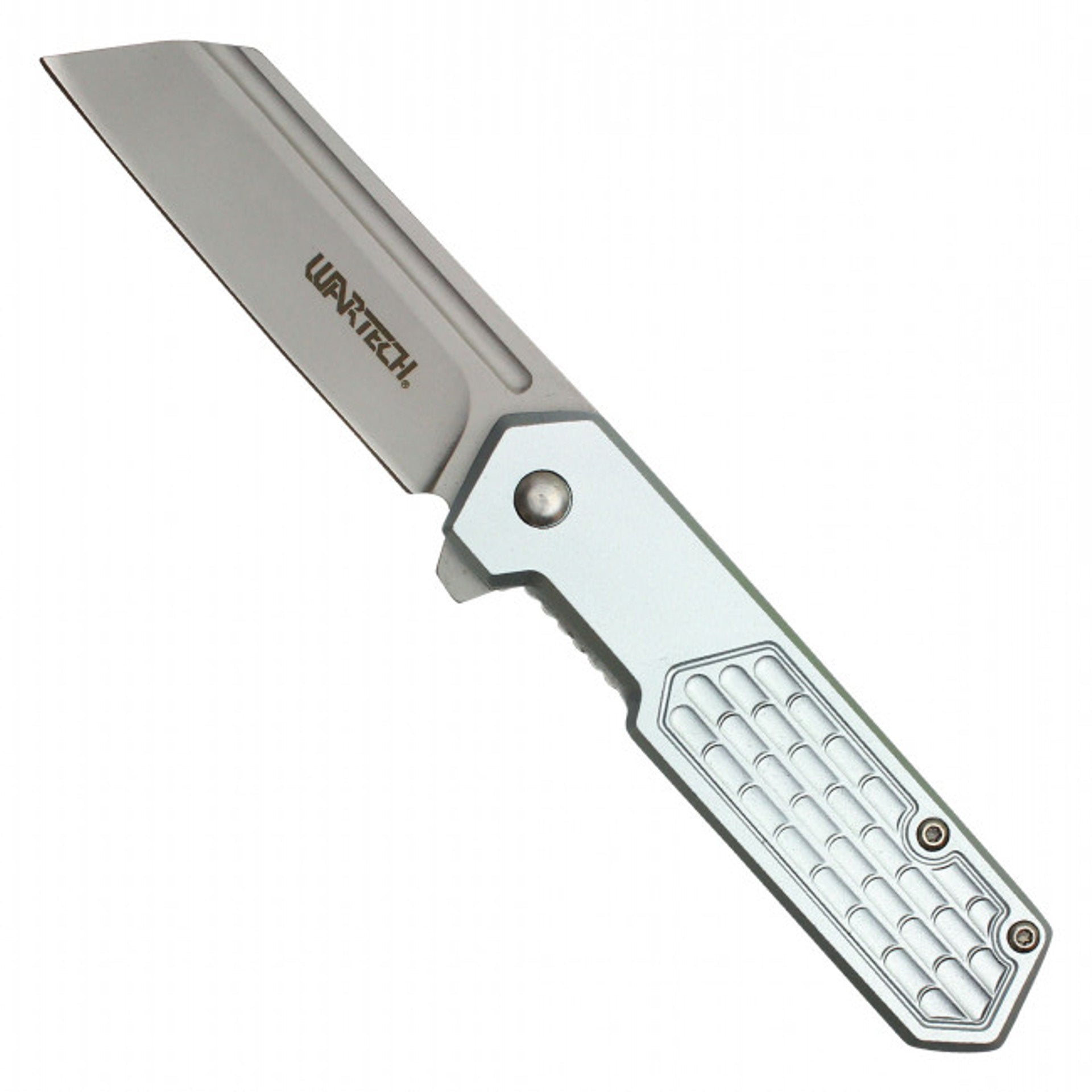 7" Silver Cleaver Pocket Knife
