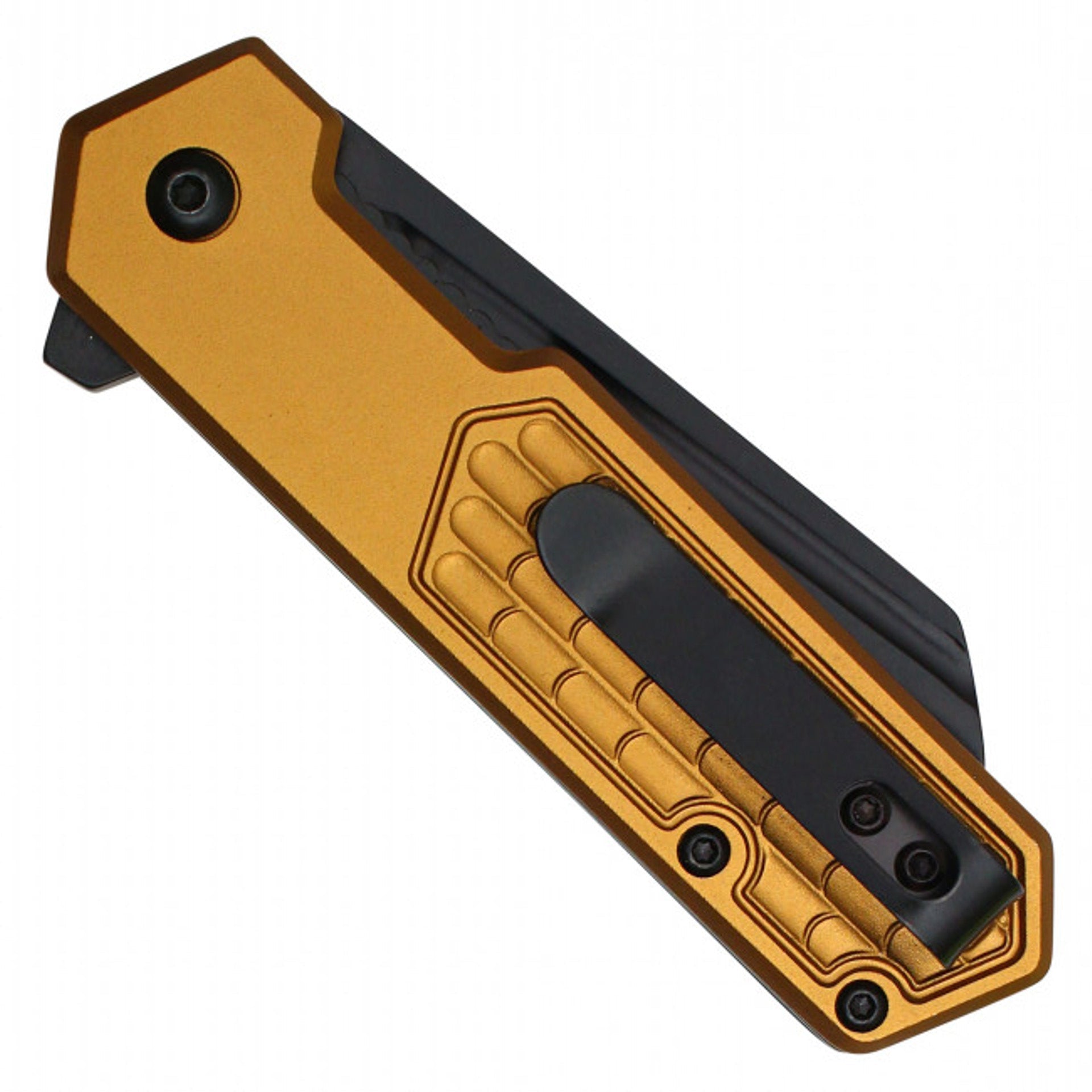 7" Gold Cleaver Pocket Knife