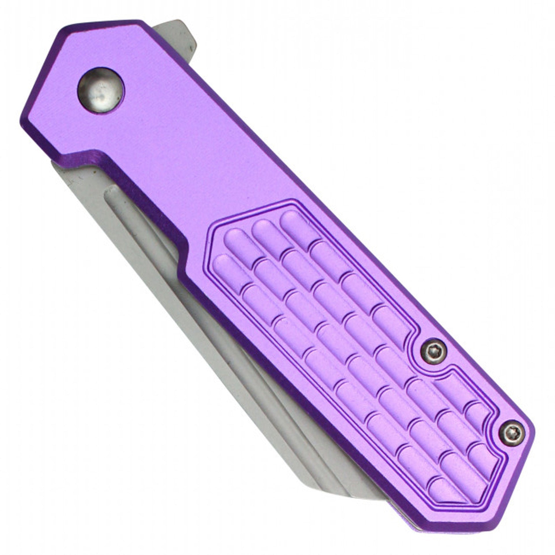 7" Purple Cleaver Pocket Knife