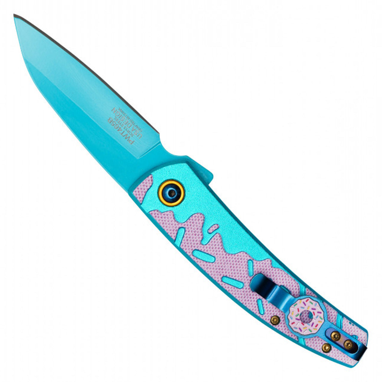 7.75" Blue Frosted Pocket Knife – Sleek & Stylish Folding Knife