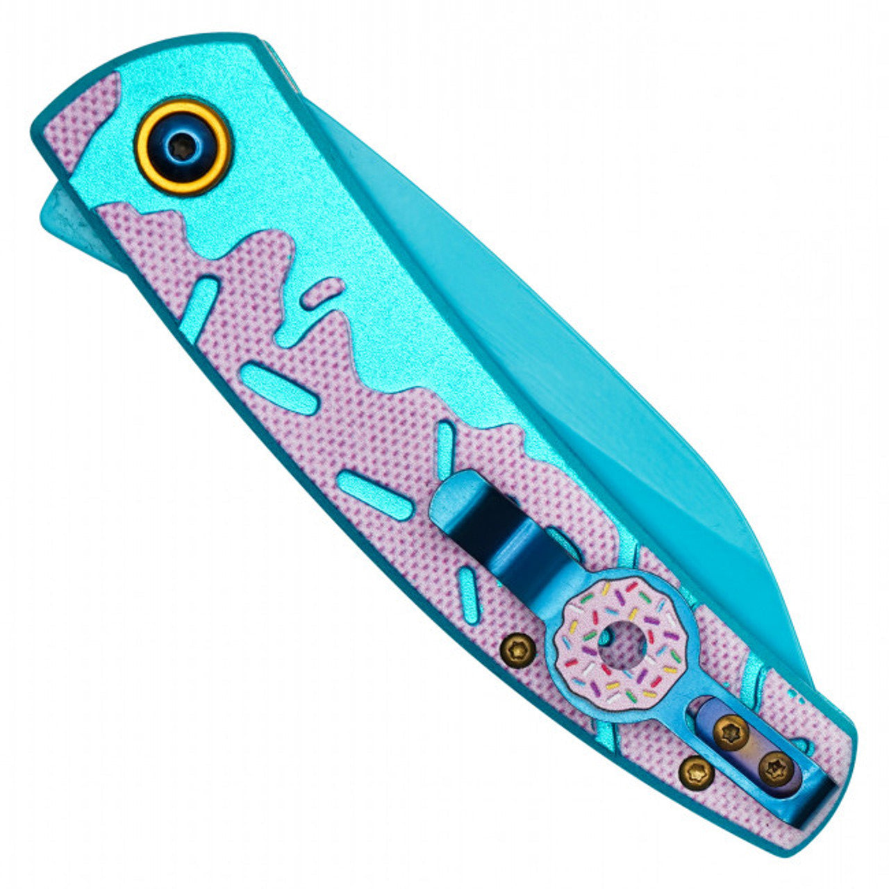 7.75" Blue Frosted Pocket Knife – Sleek & Stylish Folding Knife
