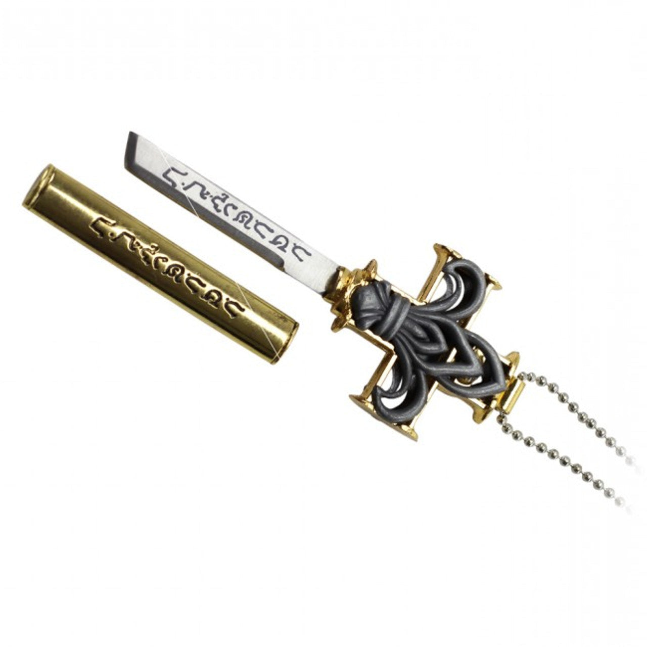 Cross Neck Knife with Hidden Blade and Necklace