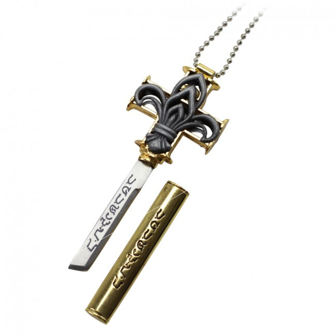 Cross Necklace Knife with Hidden Blade