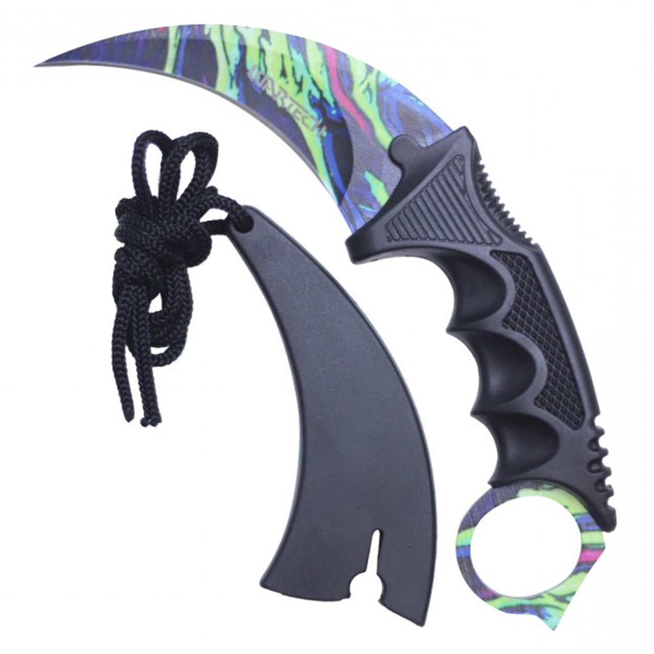 8" Tactical Karambit Hawkbill Neck Knife – Graffiti