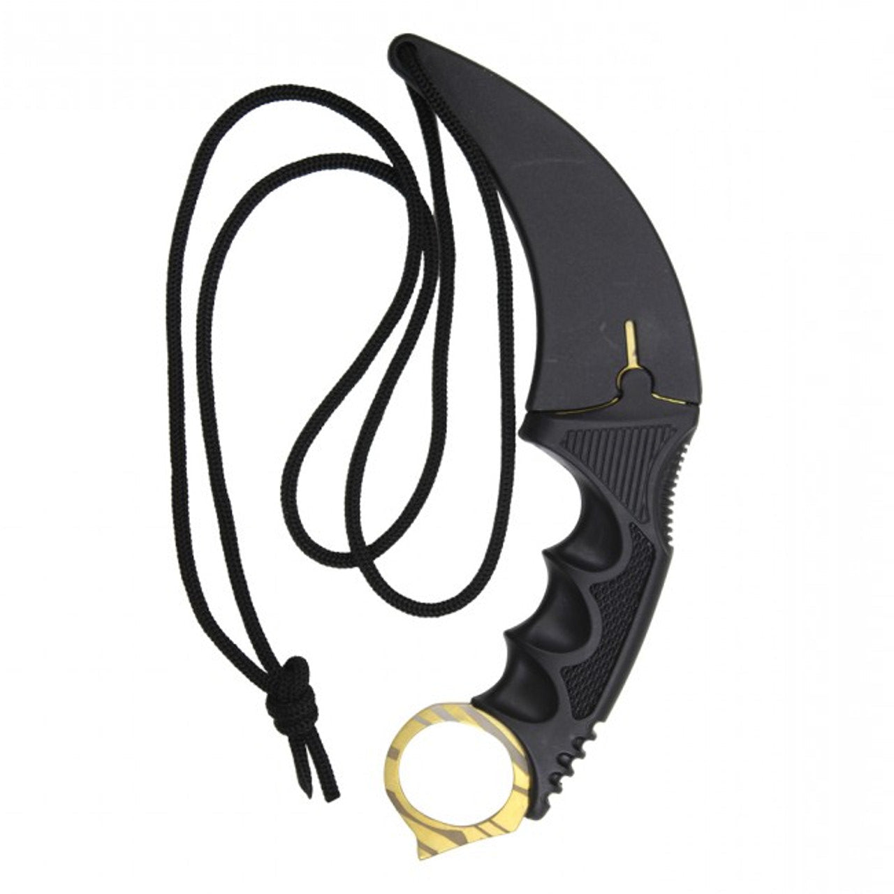 8" Tactical Karambit Hawkbill Neck Knife – Gold