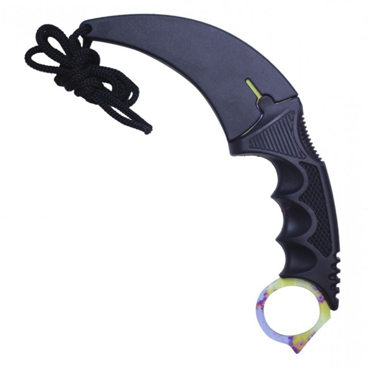 8" Military Tactical Karambit Necklace Knife - Tie Dye