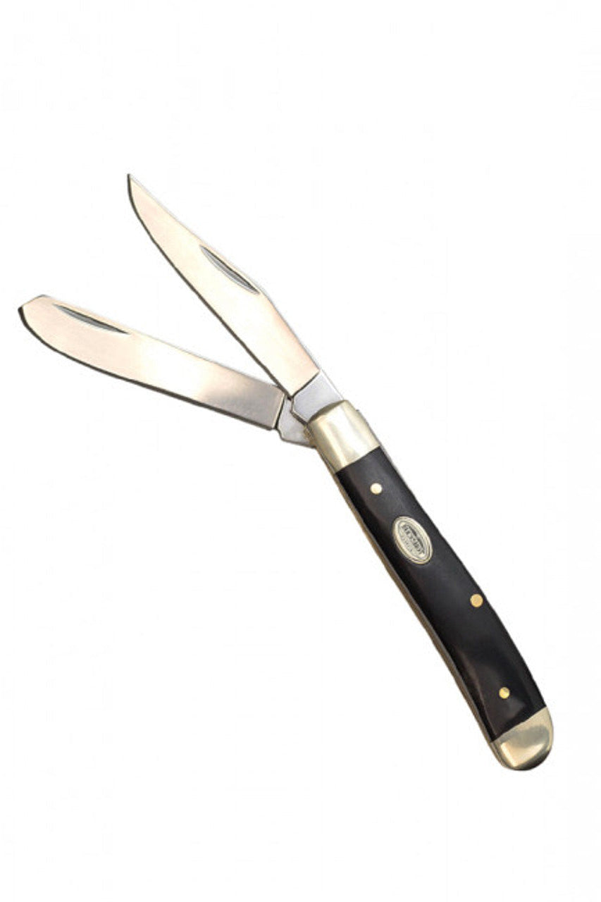 7.5" Buckshot Folder 2-Blade Trapper w/ Black Wood Inlay