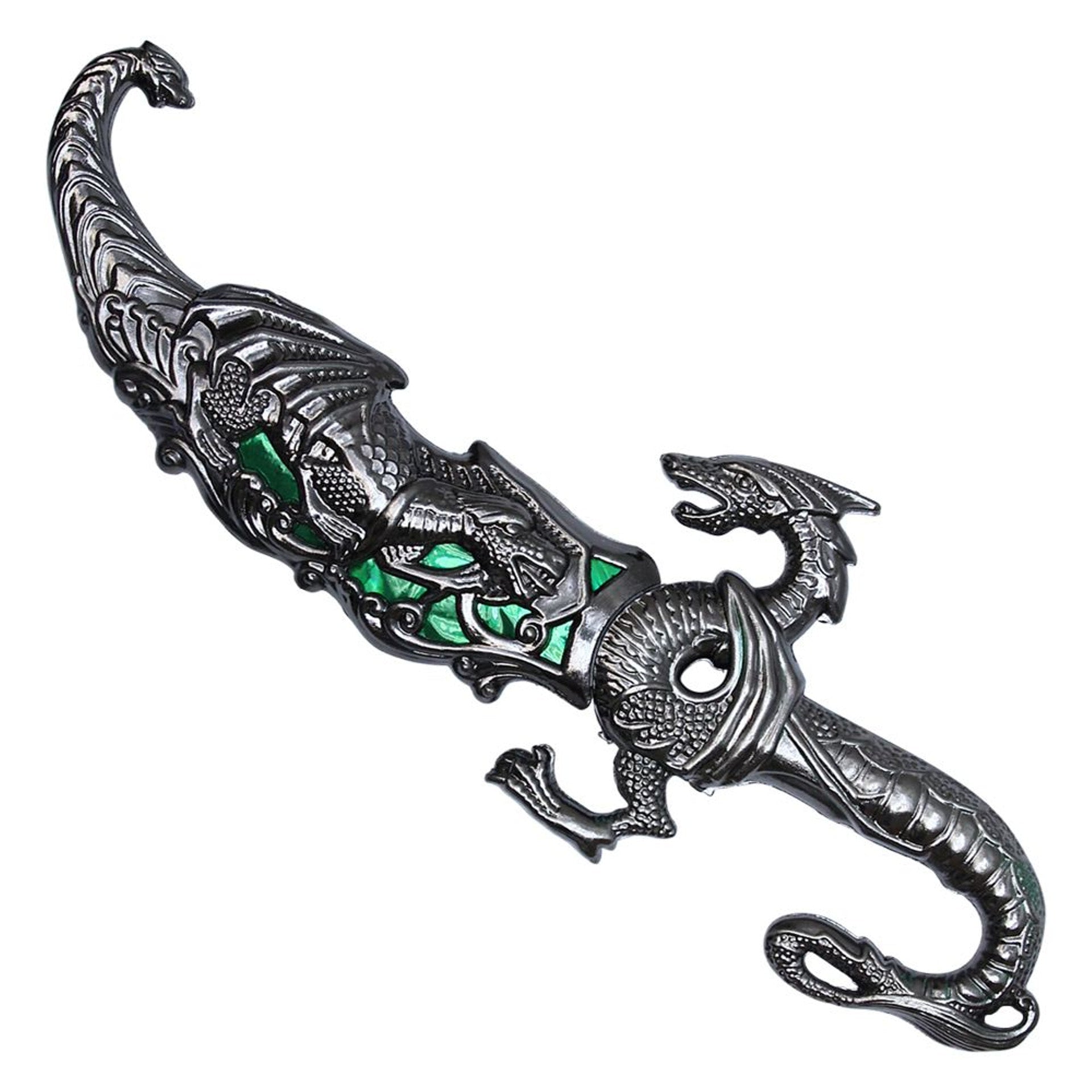 Fighting Dragon Fantasy Dagger – Small Edition (Green) | Legendary Design & Razor-Sharp Edge