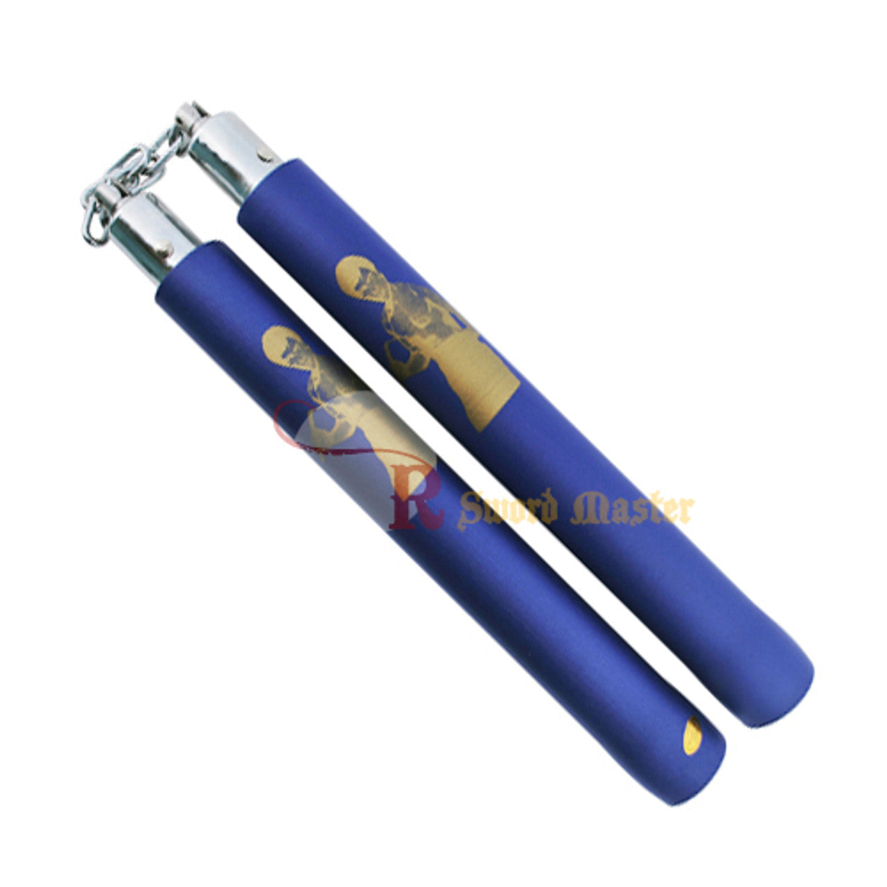 Blue Bruce Lee Foam Padded Nunchucks with Chain