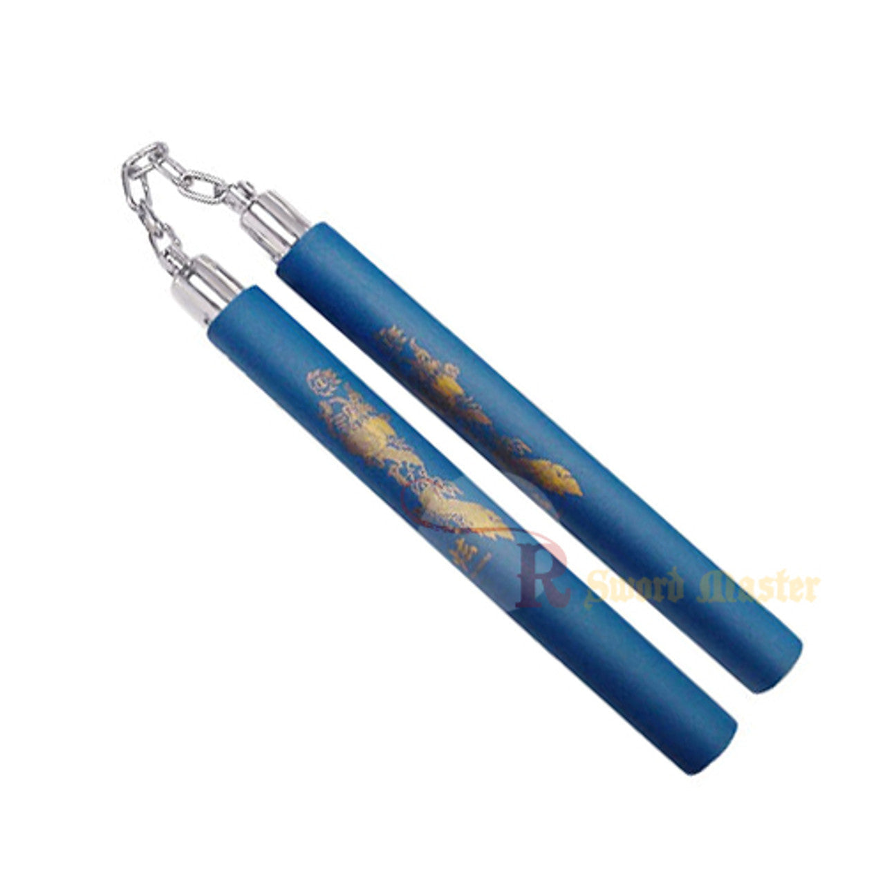 Blue Dragon II Foam Padded Nunchucks with Chain