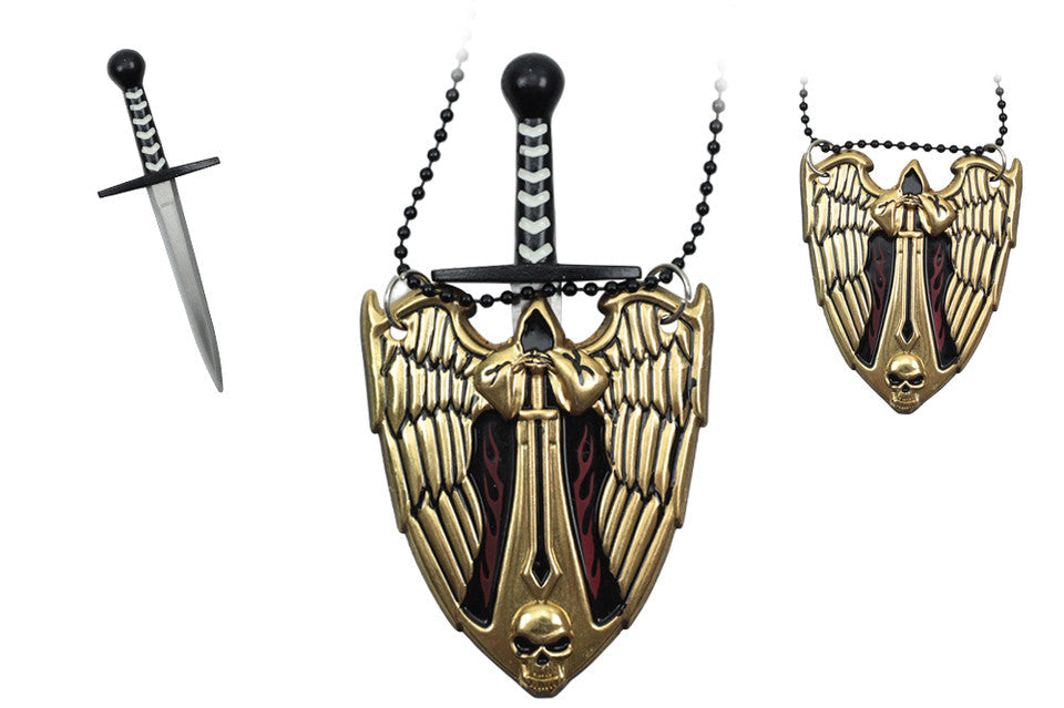 Gold Evil Angel Necklace – Bold, Mysterious & Eye-Catching Accessory