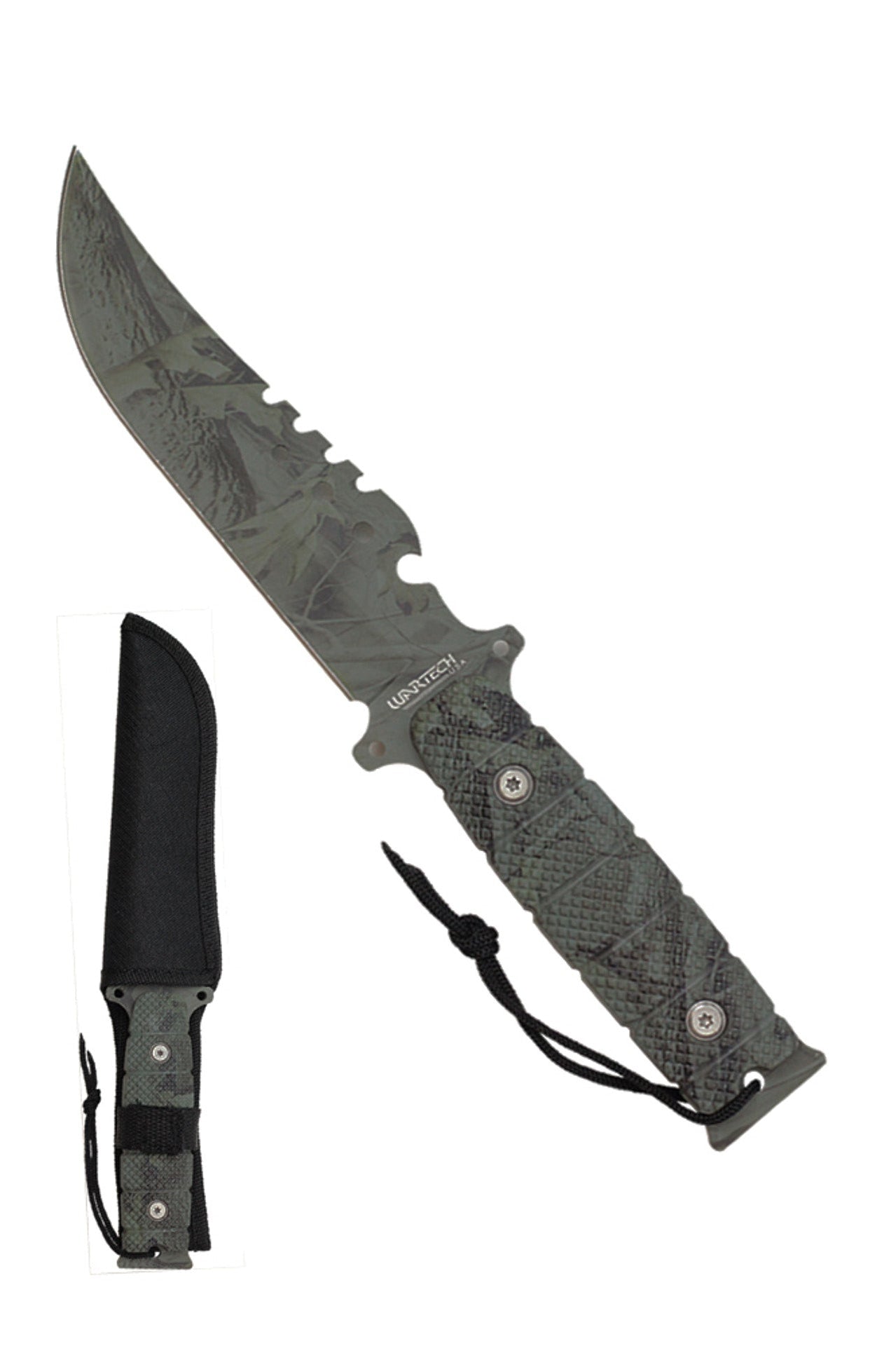 11" Hunting Tactical Knife Serrated Blade with Sheath - H4840CM
