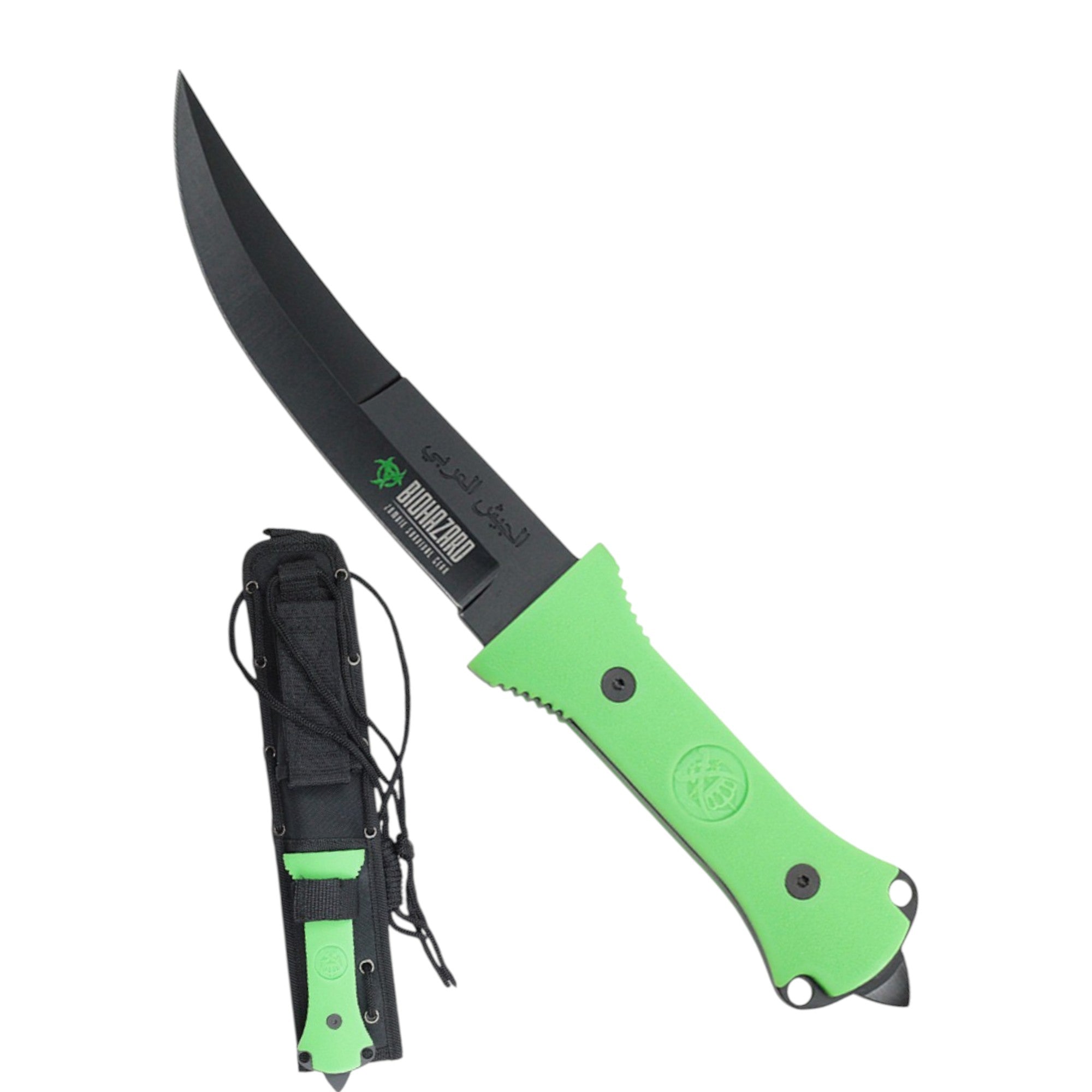13.25" Black Zombie Full Tang Hunting Knife – Rugged, Tactical & Ready for Survival