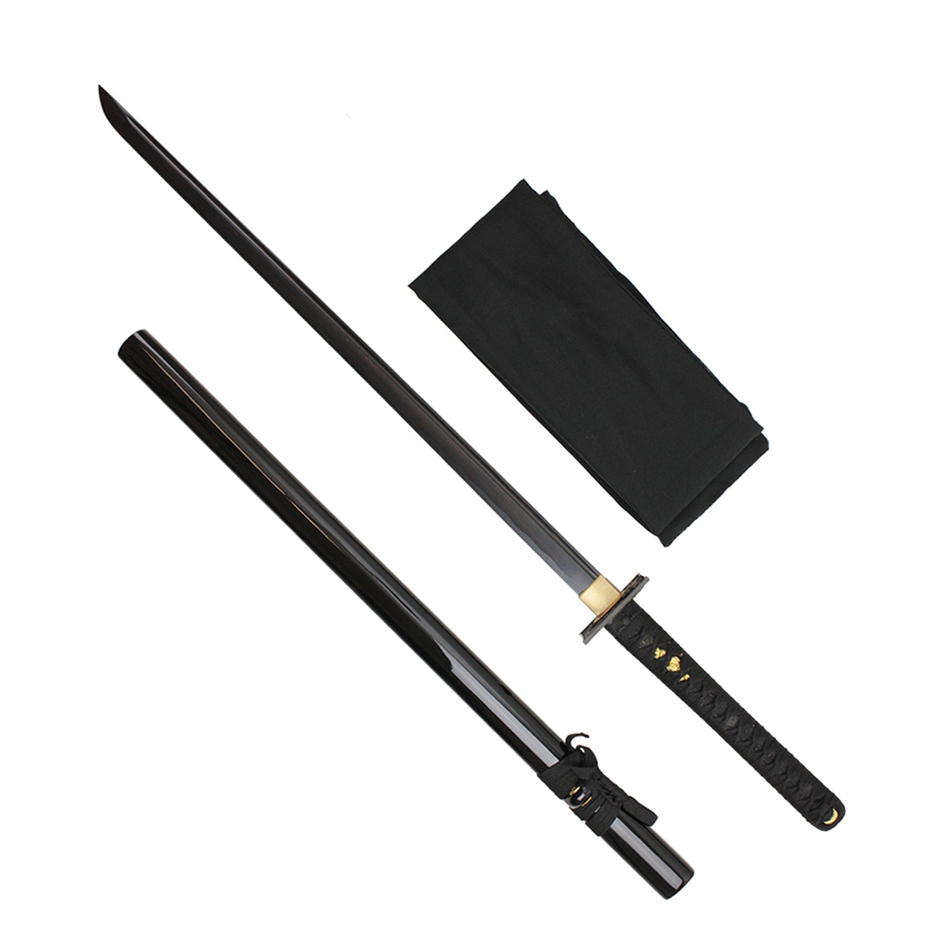 Onikiri Full Tang Folded Carbon Steel Japanese Ninja Katana Sword with Dragon Tsuba