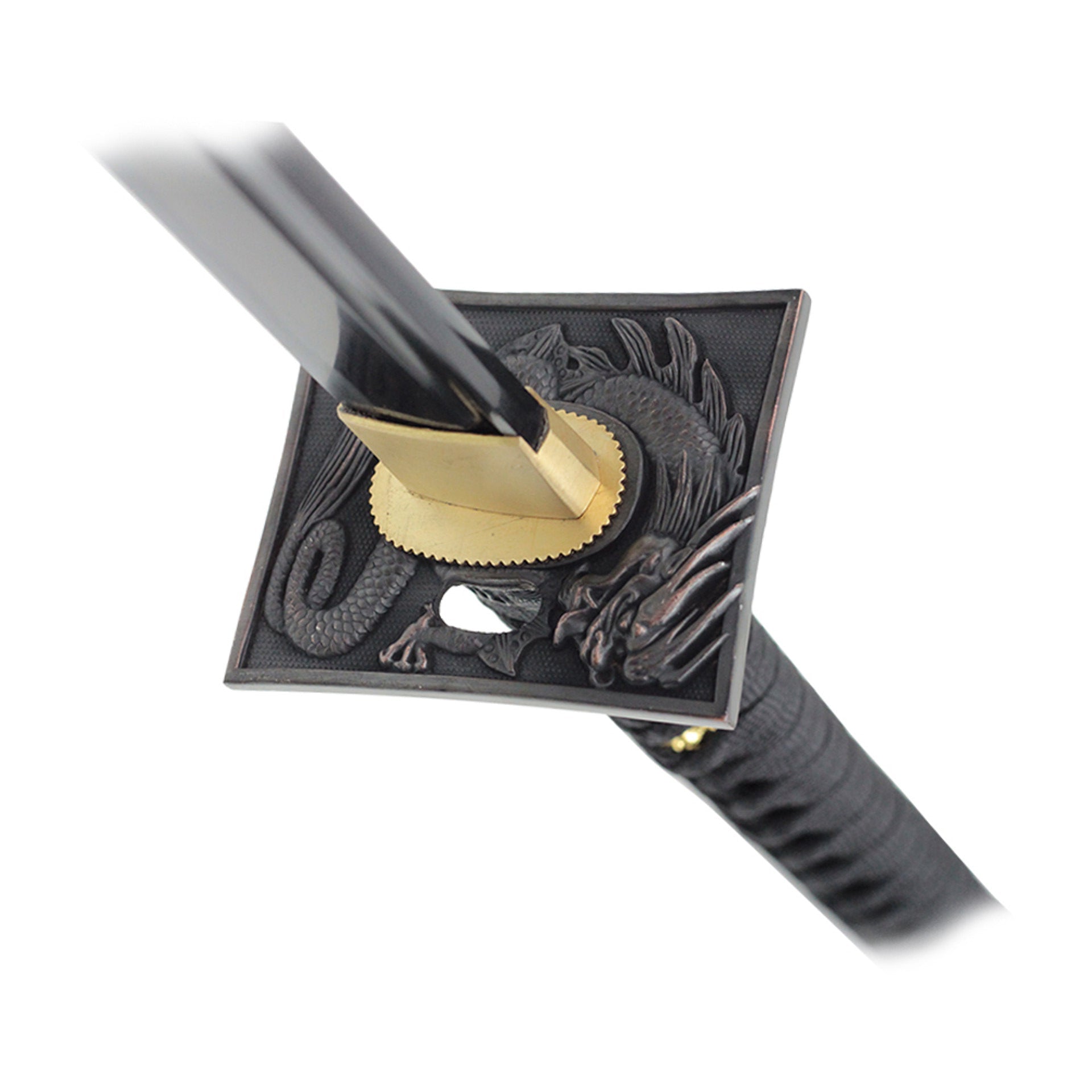 Onikiri Full Tang Folded Carbon Steel Japanese Ninja Katana Sword with Dragon Tsuba