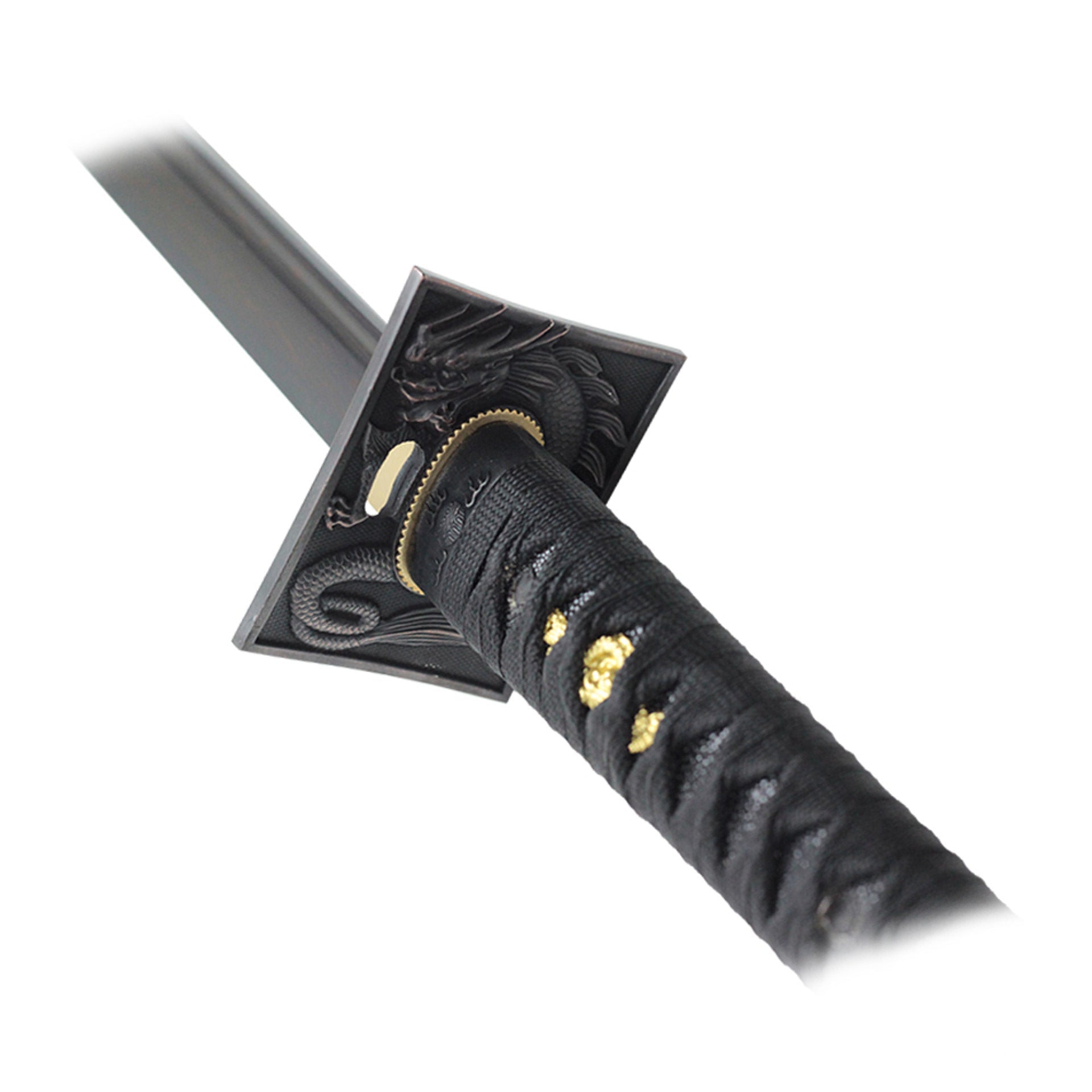 Onikiri Full Tang Folded Carbon Steel Japanese Ninja Katana Sword with Dragon Tsuba