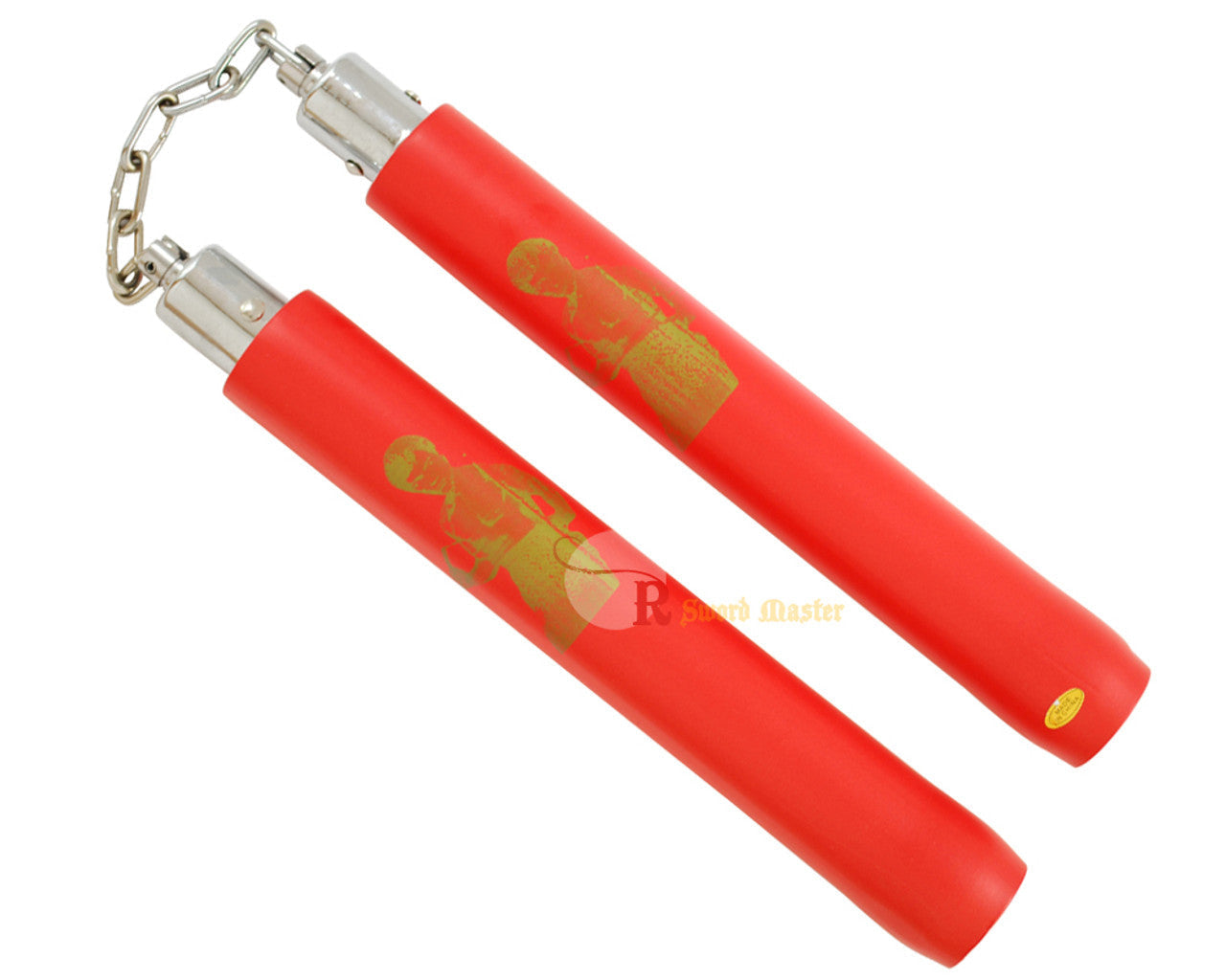 Red Bruce Lee Foam Padded Nunchucks with Chain