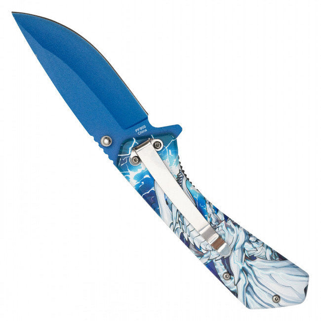 Blue-Eyes White Dragon Assisted Opening Pocket Knife – Yu-Gi-Oh Inspired