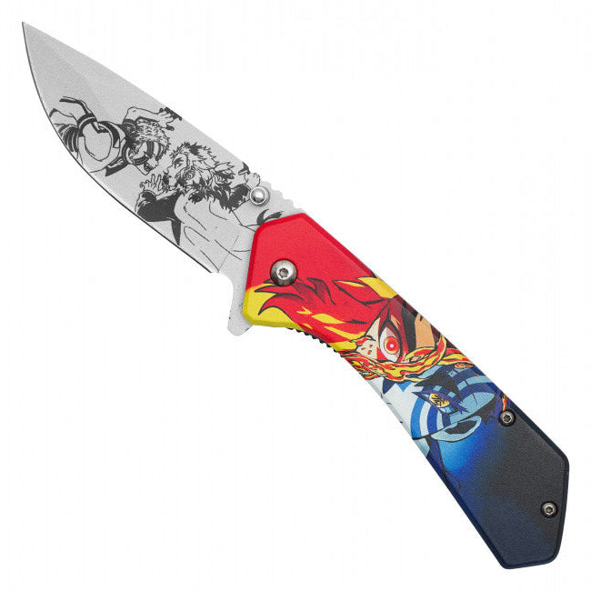 Rengoku vs Akaza Assisted Opening Pocket Knife – Demon Slayer Inspired