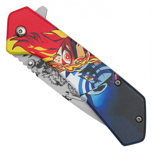 Rengoku vs Akaza Assisted Opening Pocket Knife – Demon Slayer Inspired