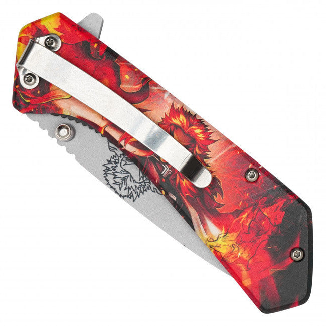 Kyojuro Rengoku Assisted Opening Pocket Knife – Demon Slayer Inspired