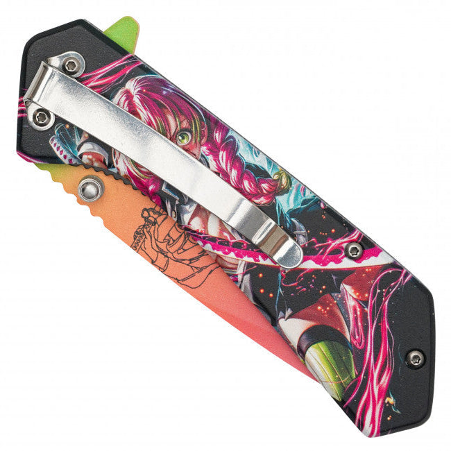 Mitsuri Kanroji Assisted Opening Pocket Knife – Demon Slayer Inspired