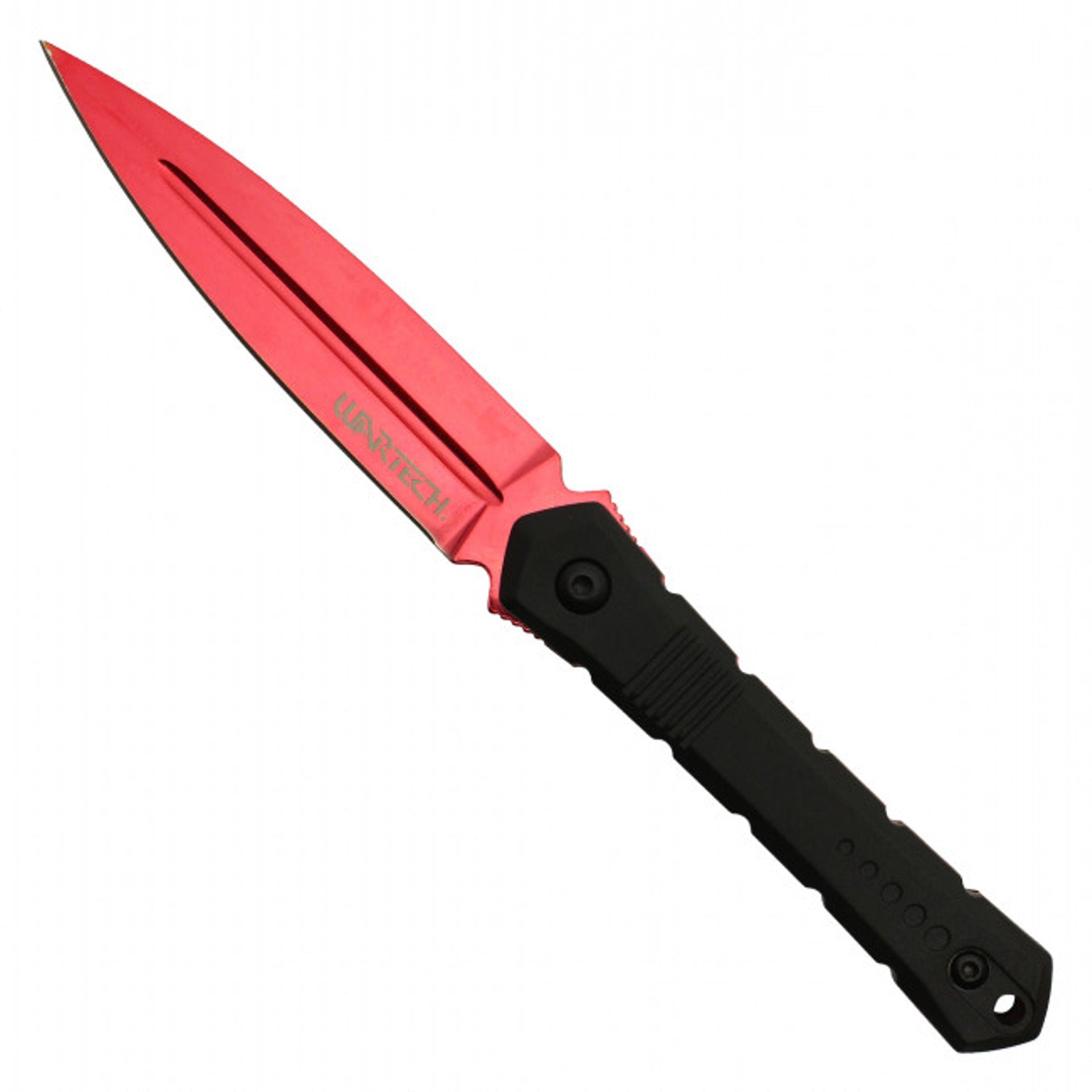 7.5" Forearm Dual Knives with Red Steel Blades – Hard Sheath Included