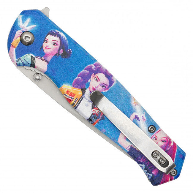 Huntrix Assisted Opening Pocket Knife – K-Pop Demon Hunters Inspired