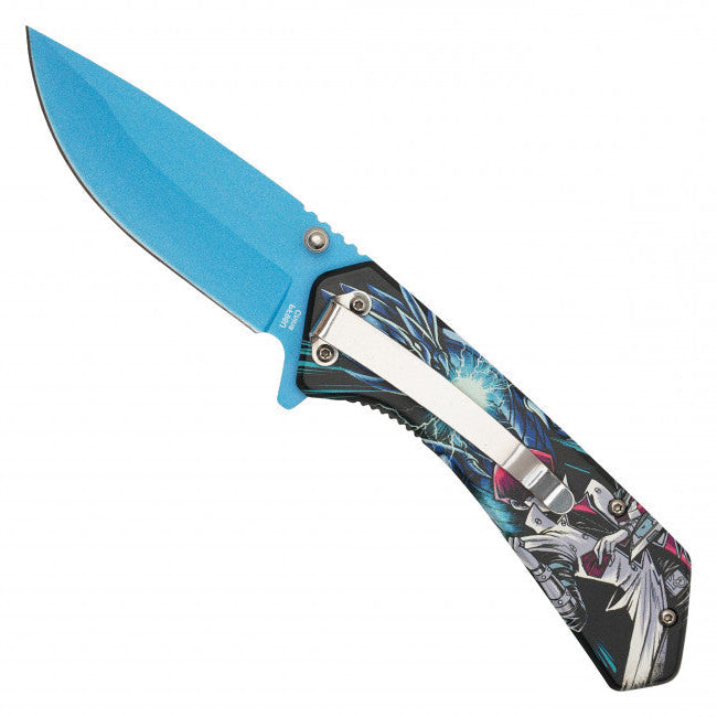 Seto Kaiba Blue-Eyes White Dragon Assisted Opening Pocket Knife – Yu-Gi-Oh Inspired