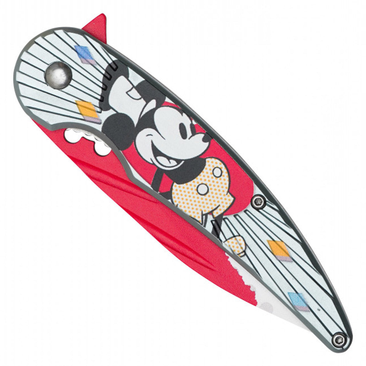 7.75" Red Mouse Pocket Knife – Bold Cartoon Character Collectible EDC