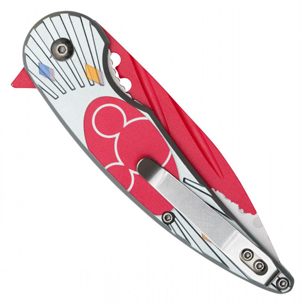 7.75" Red Mouse Pocket Knife – Bold Cartoon Character Collectible EDC