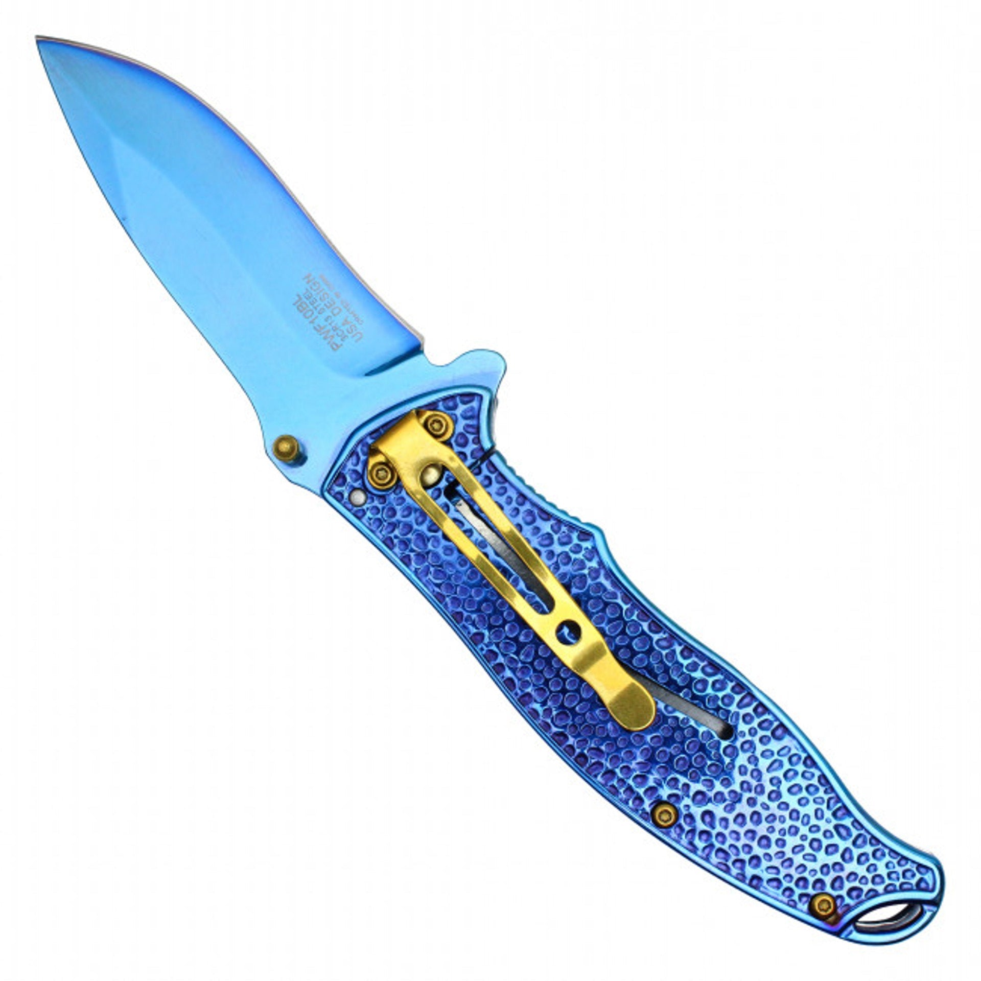 8.25" Mermaid Pocket Knife – Blue Blade & 3D Mermaid Handle