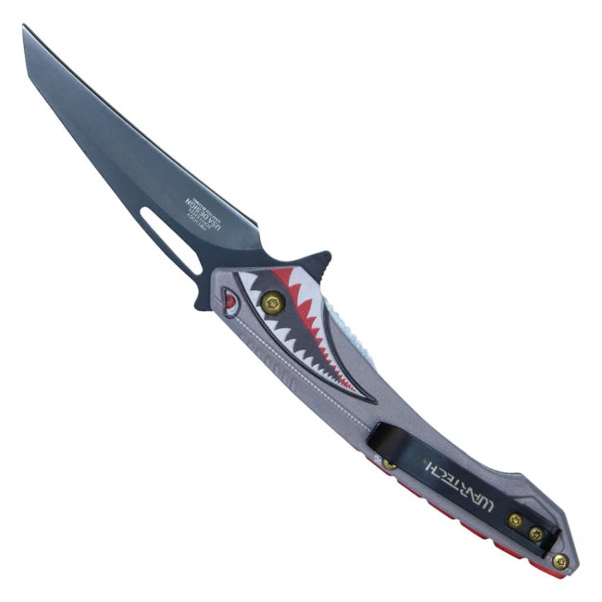 7.5" Assisted Open Shark Knife – Grey | Sleek, Tactical & Razor-Sharp