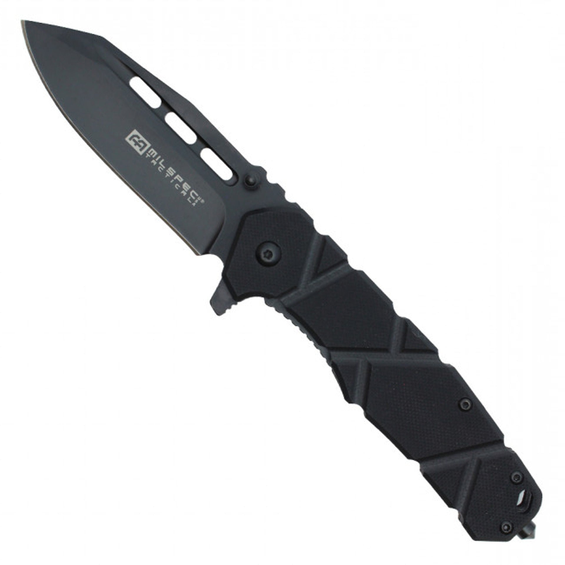 8" G10 Pocket Knife – Tactical Black Edition