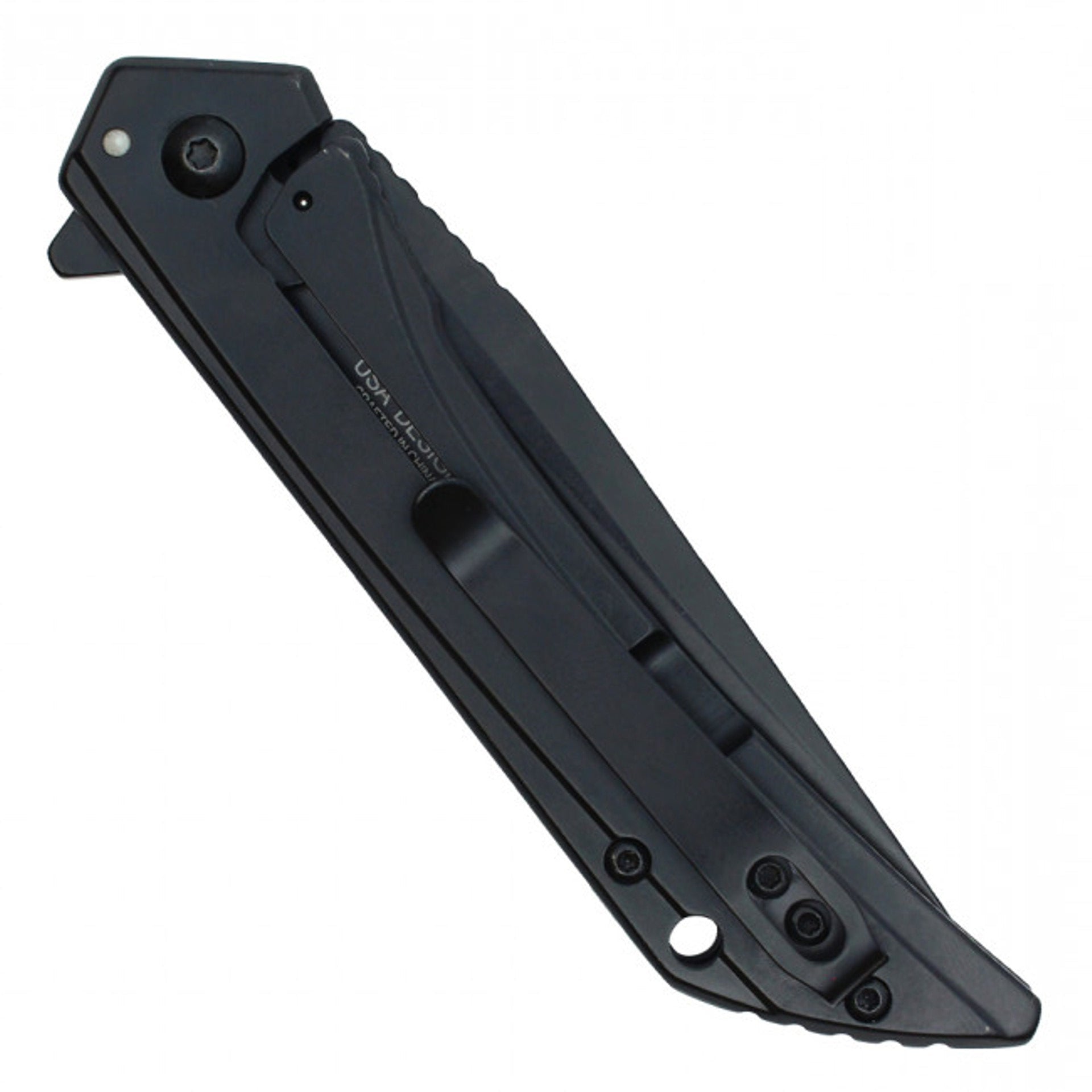 8" Slim Black Pocket Knife