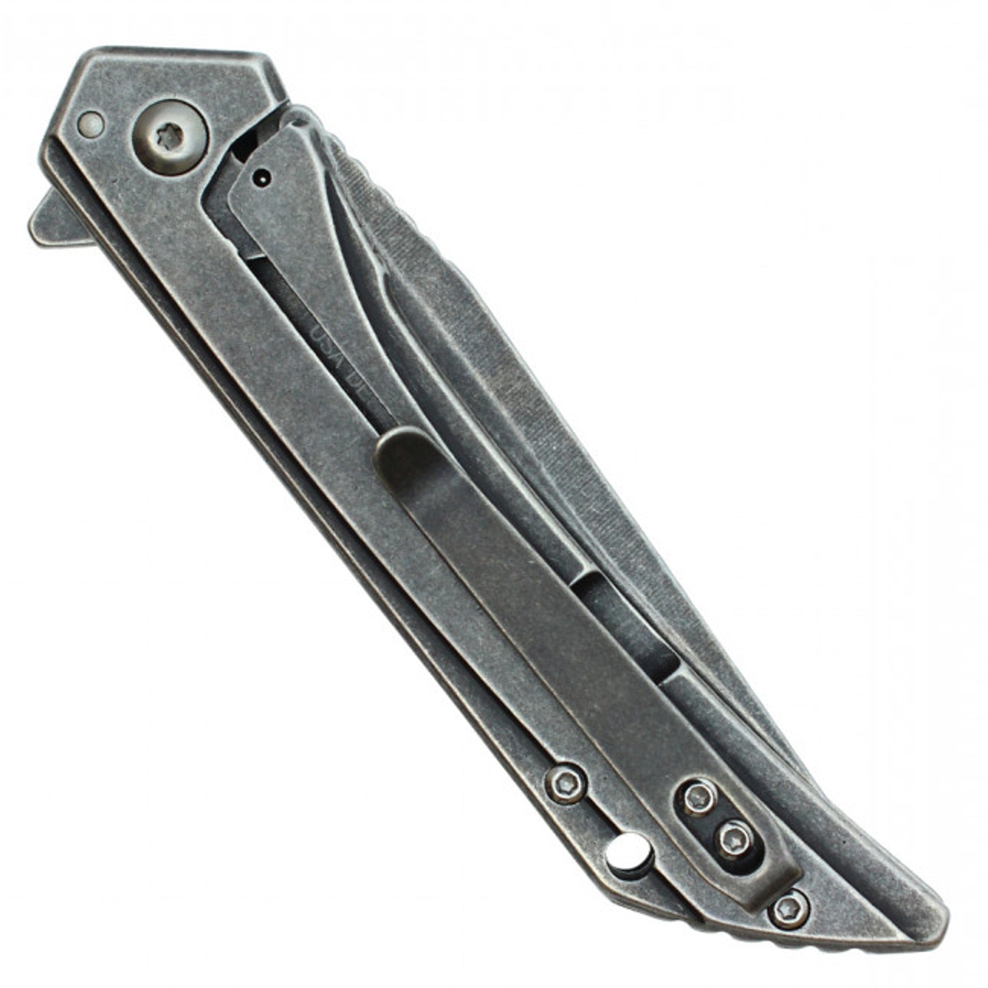 8" Slim Stonewashed Pocket Knife