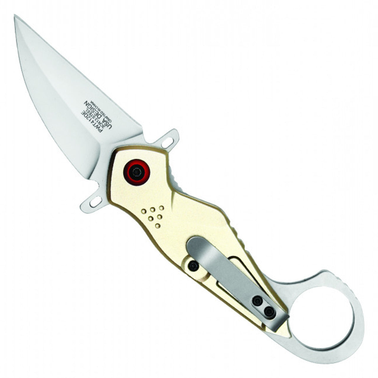 8" White & Gold Luffy Pocket Knife